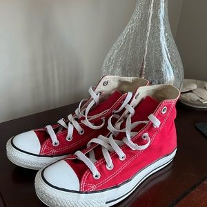 Red high top converse